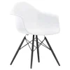 Vitra Spisebordsstole<Eames Plastic Armchair DAW, sortlakeret ahorntræ fra