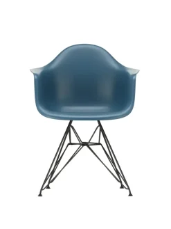 Vitra Spisebordsstole<Eames Plastic Armchair DAR, sort pulverlakering fra