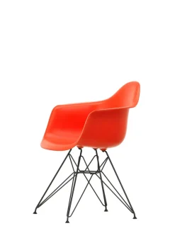 Vitra Spisebordsstole<Eames Plastic Armchair DAR, sort pulverlakering fra