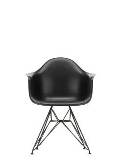 Vitra Spisebordsstole<Eames Plastic Armchair DAR, sort pulverlakering fra