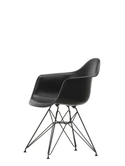 Vitra Spisebordsstole<Eames Plastic Armchair DAR, sort pulverlakering fra
