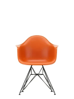 Vitra Spisebordsstole<Eames Plastic Armchair DAR, sort pulverlakering fra