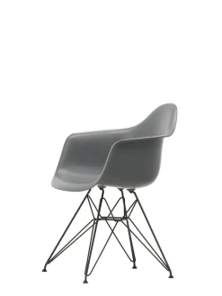 Vitra Spisebordsstole<Eames Plastic Armchair DAR, sort pulverlakering fra