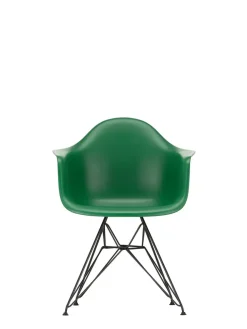 Vitra Spisebordsstole<Eames Plastic Armchair DAR, sort pulverlakering fra