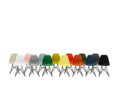 Vitra Spisebordsstole<Eames Plastic Armchair DAR, sort pulverlakering fra