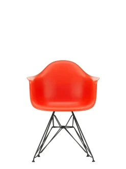 Vitra Spisebordsstole<Eames Plastic Armchair DAR, sort pulverlakering fra