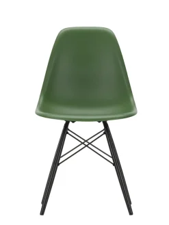 Vitra Spisebordsstole<Eames Plastic Side Chair DSW, sortlakeret ahorntræ fra