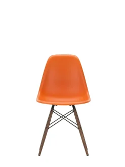 Vitra Spisebordsstole<Eames Plastic Side Chair DSW, mørkbejdset ahorntræ fra