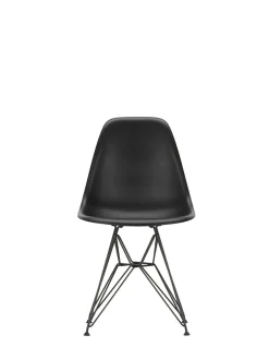 Vitra Spisebordsstole<Eames Plastic Side Chair DSR, sort pulverlakeret fra