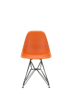 Vitra Spisebordsstole<Eames Plastic Side Chair DSR, sort pulverlakeret fra