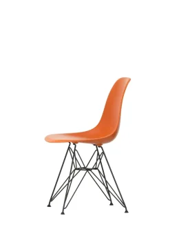 Vitra Spisebordsstole<Eames Plastic Side Chair DSR, sort pulverlakeret fra