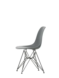 Vitra Spisebordsstole<Eames Plastic Side Chair DSR, sort pulverlakeret fra