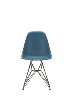 Vitra Spisebordsstole<Eames Plastic Side Chair DSR, sort pulverlakeret fra