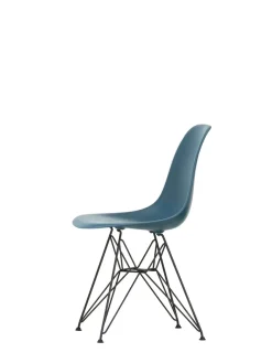 Vitra Spisebordsstole<Eames Plastic Side Chair DSR, sort pulverlakeret fra