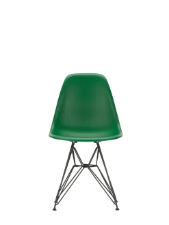 Vitra Spisebordsstole<Eames Plastic Side Chair DSR, sort pulverlakeret fra