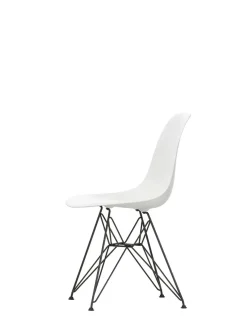 Vitra Spisebordsstole<Eames Plastic Side Chair DSR, sort pulverlakeret fra