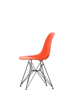 Vitra Spisebordsstole<Eames Plastic Side Chair DSR, sort pulverlakeret fra
