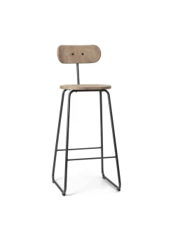 Mater Barstole<Earth barstol med ryglæn, coffee waste light fra