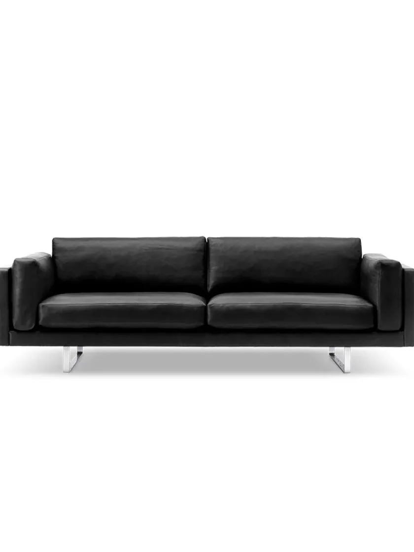 Fredericia Furniture Sofaer<EJ 280 Pure Sofa i sort læder fra Erik Jørgensen