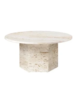 GUBI Sofaborde<Epic Coffee Table Ø80 cm, travertine fra