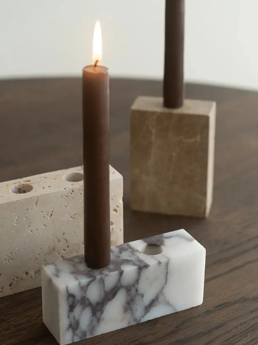 Wabi Sabi Nordic Gaver Til Hende|Kalenderlys & Julelysestager<Epode Lysestage, calacatta violetta fra