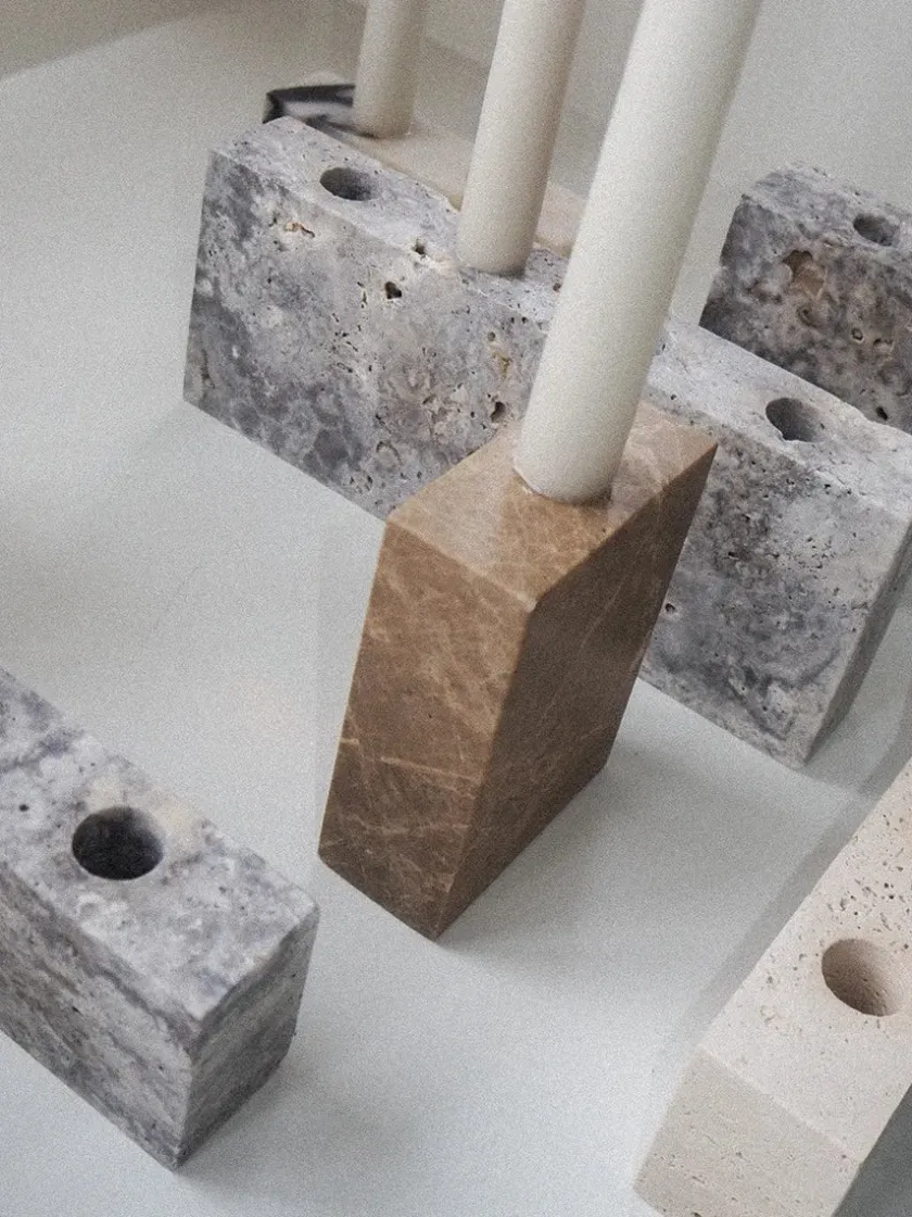 Wabi Sabi Nordic Gaver Til Hende|Kalenderlys & Julelysestager<Epode Lysestage, calacatta violetta fra