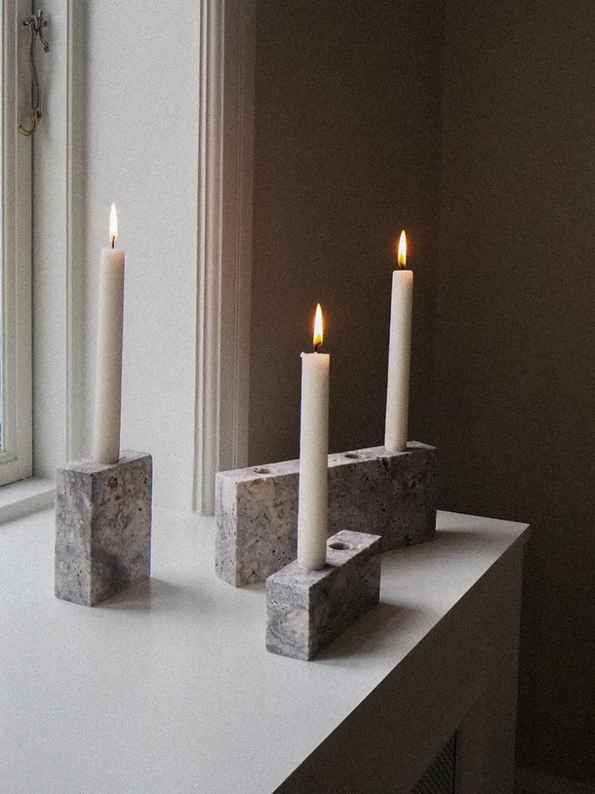 Wabi Sabi Nordic Gaver Til Hende|Kalenderlys & Julelysestager<Epode Lysestage, calacatta violetta fra