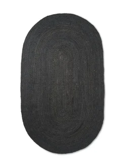 Ferm Living Gulvtæpper<Eternal Oval Jute Rug - Black fra
