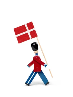 Kay Bojesen Figurer<Fanebærer med tekstilflag, mini af