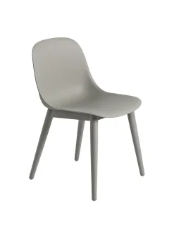 Muuto Spisebordsstole<Fiber side chair wood fra