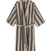 Ferm Living Tøj|Badeværelsestekstiler<Field Robe, sand/black fra