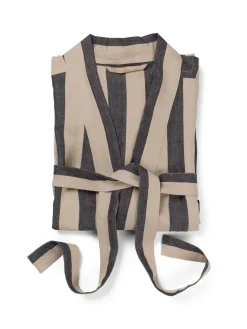 Ferm Living Tøj|Badeværelsestekstiler<Field Robe, sand/black fra