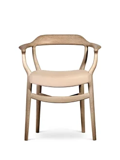 House of Finn Juhl Spisebordsstole<FJ 44 stol, eg olie/vegetal læder af Finn Juhl