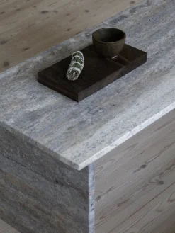 Wabi Sabi Nordic Sofaborde<Fjer Sofabord 160 cm, travertin silver fra