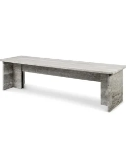 Wabi Sabi Nordic Sofaborde<Fjer Sofabord 160 cm, travertin silver fra