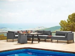 Cane-line Udendørs Loungemøbler<Flex 2 pers. Modulsofa inkl. Sunbrella Hynde, venstre fra