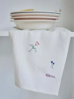 Blåmst Køkkentekstiler<Flower Viskestykke fra
