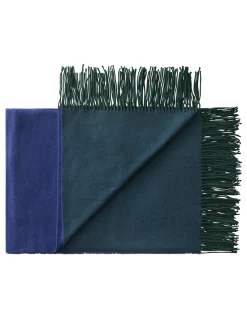 Silkeborg Uldspinderi Gaver Til Ham|Puder Og Plaider<Franja Plaid, green/blue fra