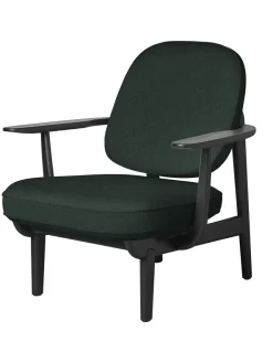 Fritz Hansen Loungestole|Lænestole<Fred Lænestol, sortfarvet ask fra