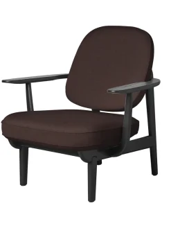 Fritz Hansen Loungestole|Lænestole<Fred Lænestol, sortfarvet ask fra