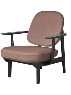 Fritz Hansen Loungestole|Lænestole<Fred Lænestol, sortfarvet ask fra