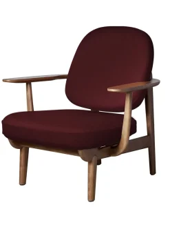 Fritz Hansen Loungestole|Lænestole<Fred Lænestol, valnødfarvet eg fra