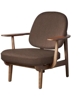 Fritz Hansen Loungestole|Lænestole<Fred Lænestol, valnødfarvet eg fra