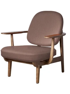 Fritz Hansen Loungestole|Lænestole<Fred Lænestol, valnødfarvet eg fra