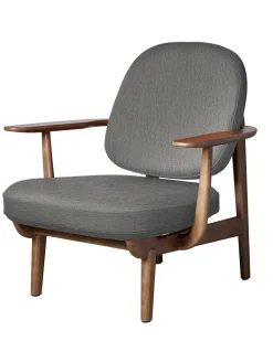 Fritz Hansen Loungestole|Lænestole<Fred Lænestol, valnødfarvet eg fra