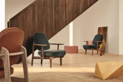 Fritz Hansen Loungestole|Lænestole<Fred Lænestol, valnødfarvet eg fra