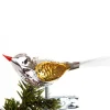 Brink Nordic Juletræspynt<Fugl m. Klemme 10 cm, sølvfarvet/guld fra