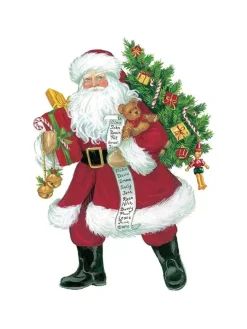 Caspari Nisser<Gavemærker, julemand, 4 stk. fra