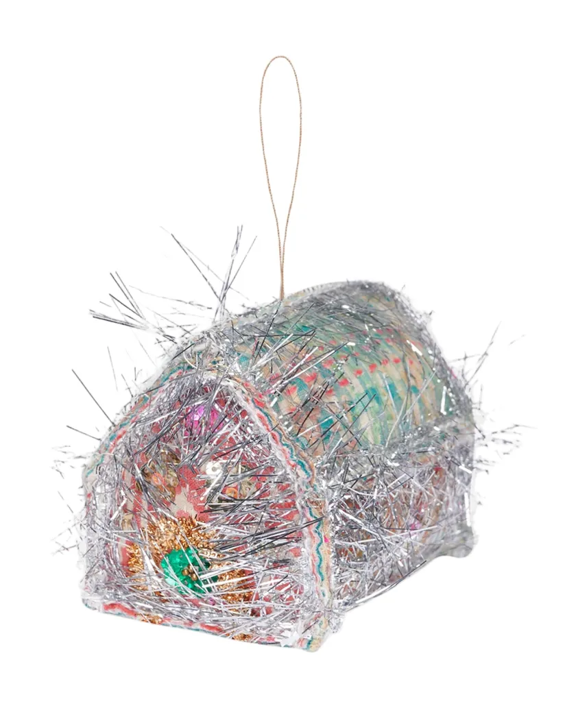 Sissel Edelbo Juletræspynt<Gingerbread Kantha House Ornament fra