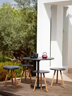 Cane-line Udendørs Loungemøbler|Haveborde<Go Cafébord, Ø80 cm fra